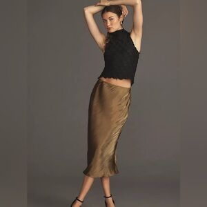 Anthropologie Gold Skirt